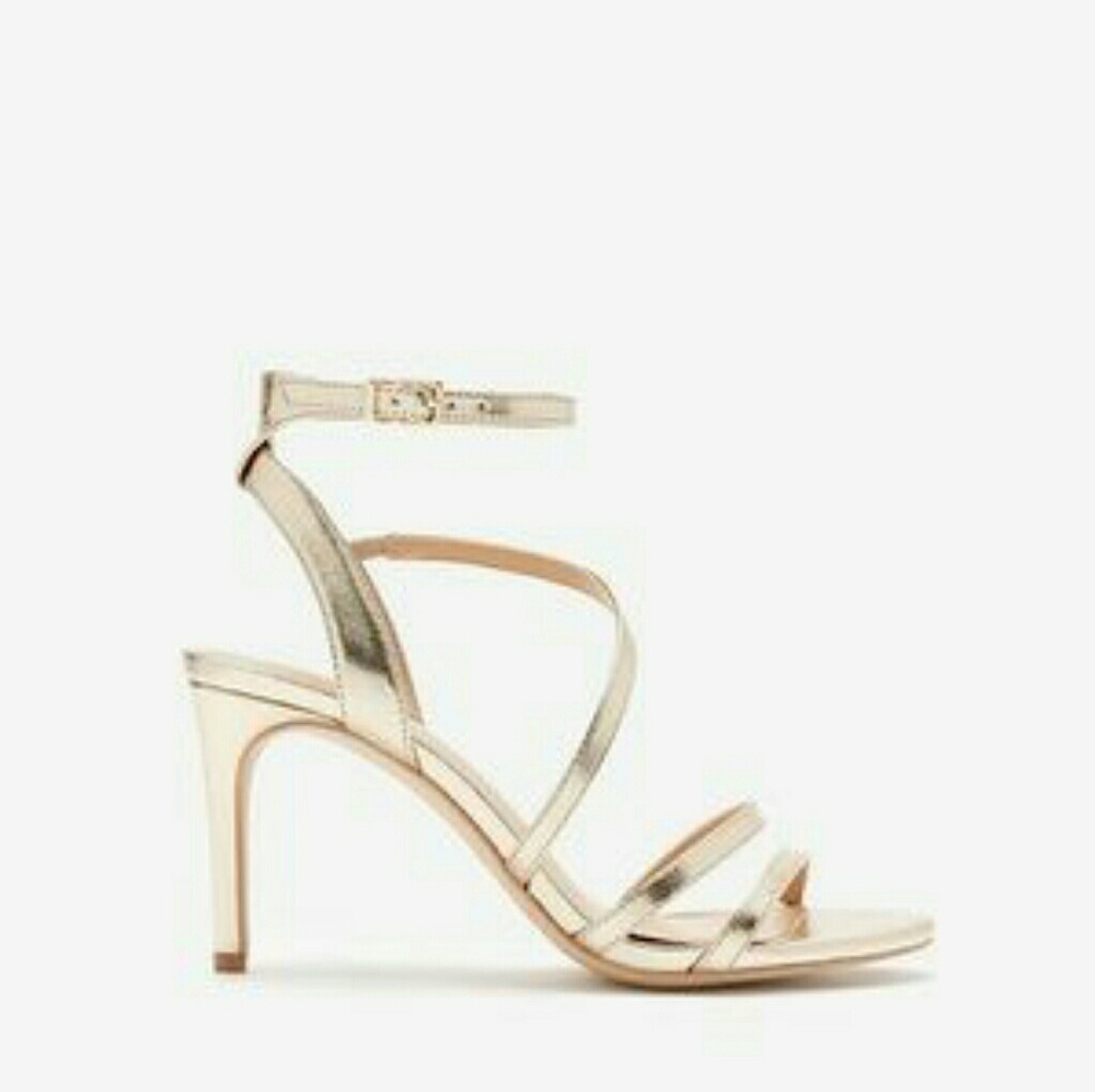 Express strappy gold sandals